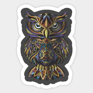 Vivid Geometry Owl Tee Sticker